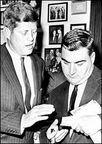 John F. Kennedy and Pierre Salinger press secretary